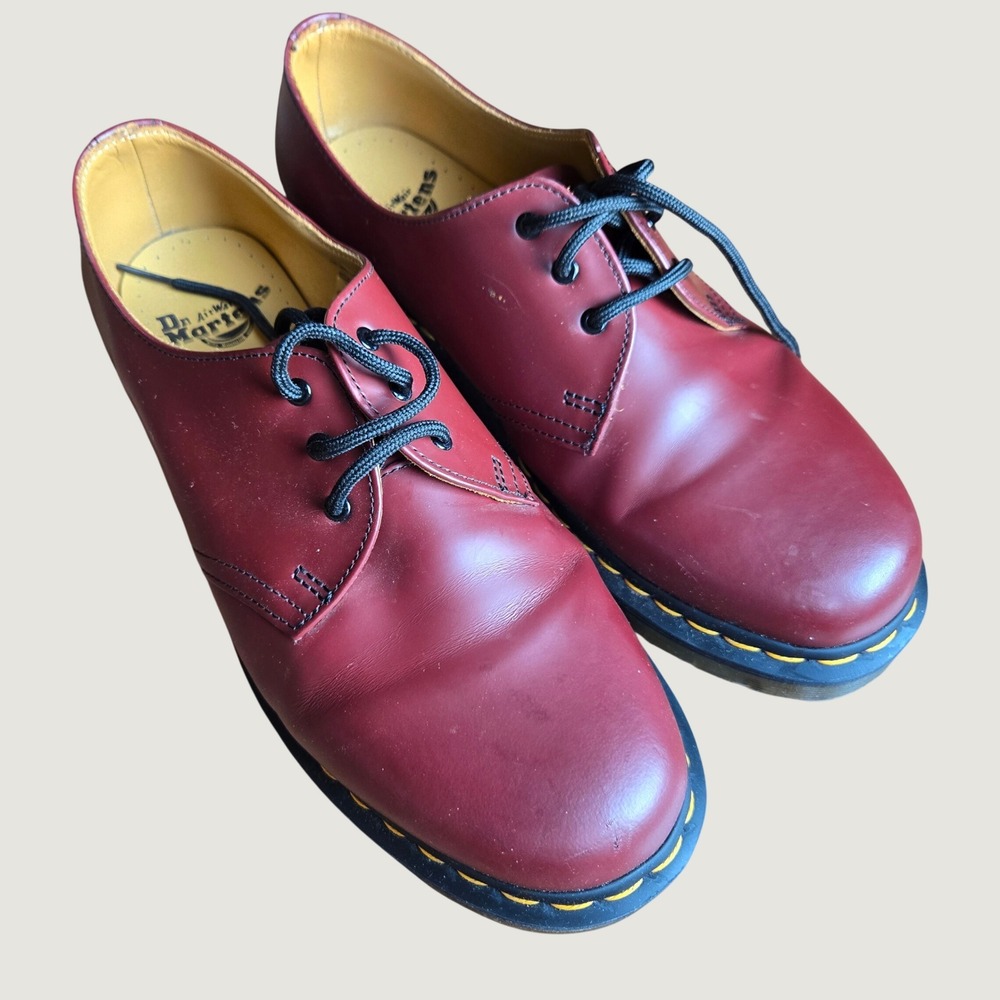 Dr. Martens Vintage 1461 Smooth Leather Oxford Shoes Cherry Red Mens 9 Womens 10